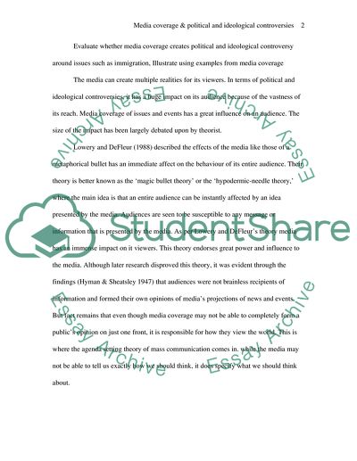 Media Creates Political and Ideological Controversies