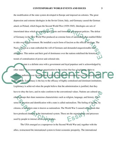 Contemporary World Events and Issues