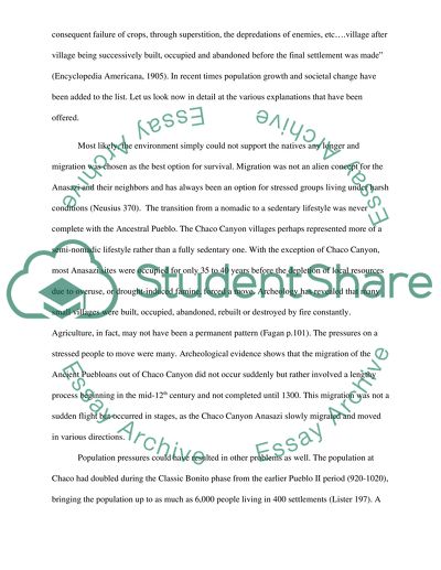 The Pueblo Indians as the Descendants of the Anasazi