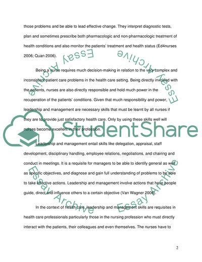 Relationships in the Health Care