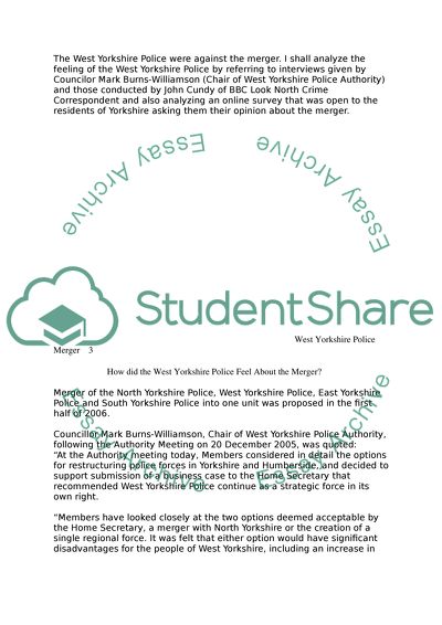 Yorkshire Police Merger