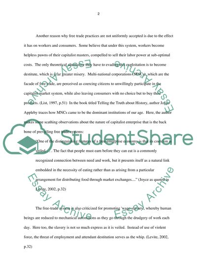 Free trade and mercantilist