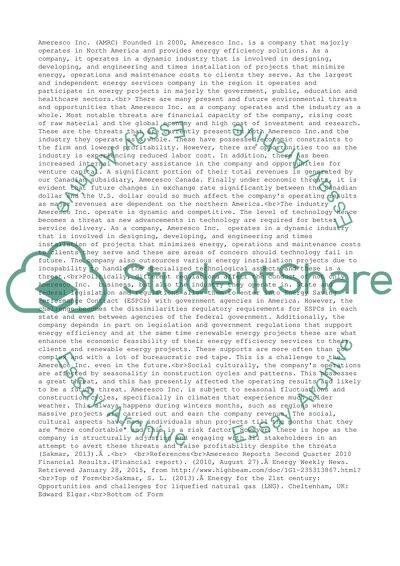 Ameresco Inc. (AMRC)