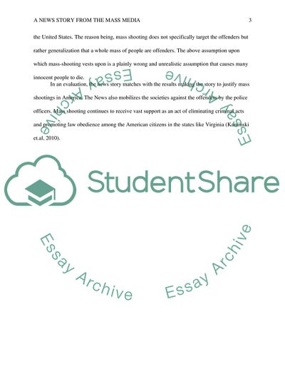 A News Story from the Mass Media