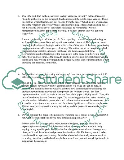 Influence of Communication Devices