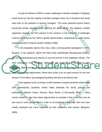 The Glass Ceiling of the Hospitality Industry