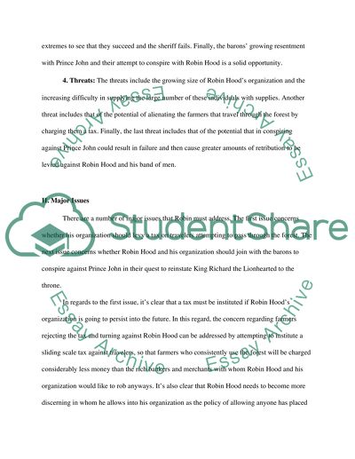 SWOT Analysis of Robin Hood