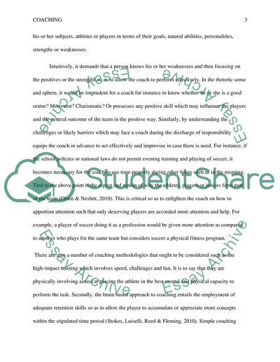 Communication and motivation skills related to coaching