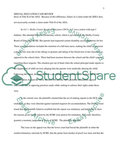 Special education case review