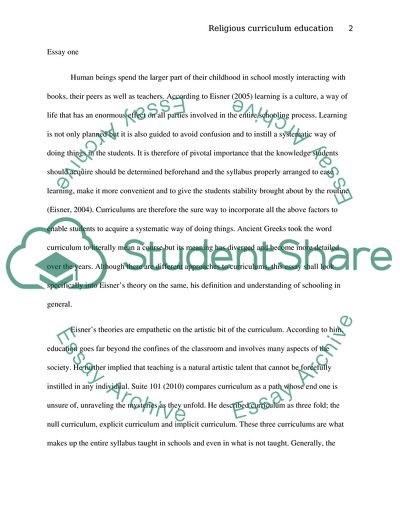 Curriculum Theory by Elliot Eisner