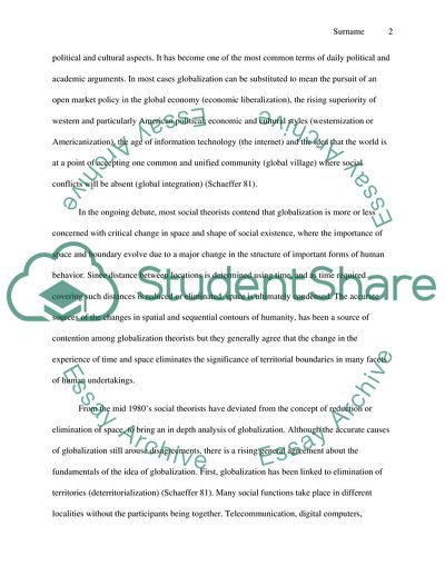 Globalization and Social Theory