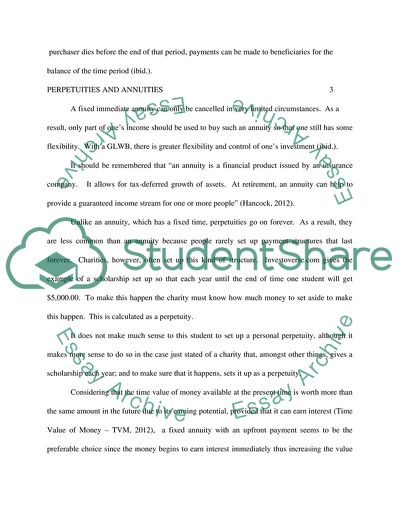 Perpetuities and Annuities