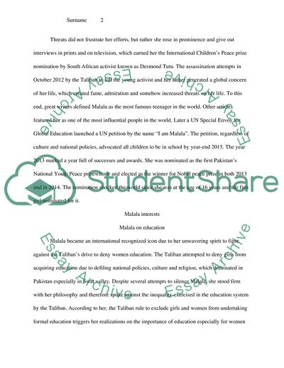 A Brief Description of Malala Yousafzais Life, Interests and Malpractices