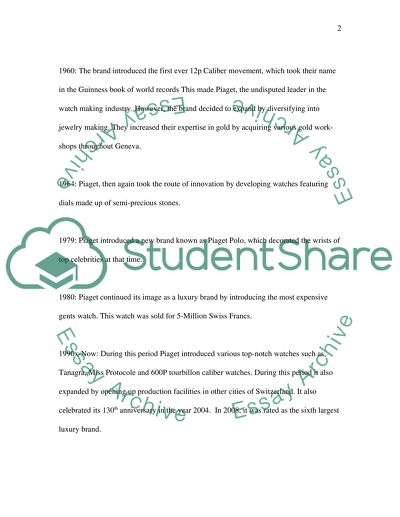 The History of Prestigious Piaget Brand