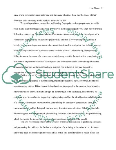 3D of shoe and tire impressions in forensic evidence