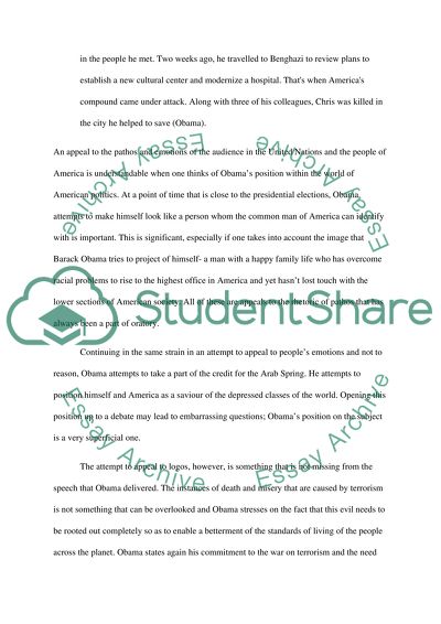 Critique of a Speech or Presentation (or editorial