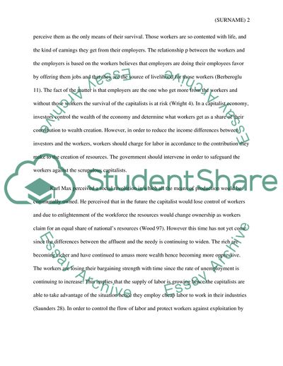 Karl Marx Theory of Social Class