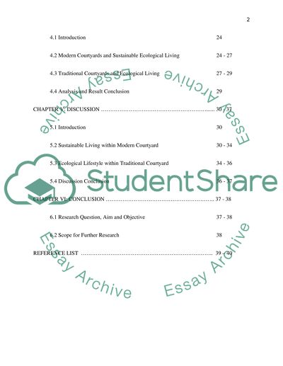 Sustainable Living and Ecological Lifestyle within Traditional and Modern Courtyard Design