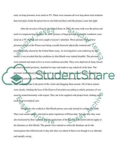 Abu Ghraib and the Mylai Massacre