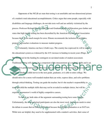 Testing in American Schools