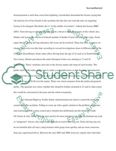 driving age essay