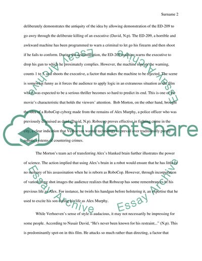 Developing the movie Robocop