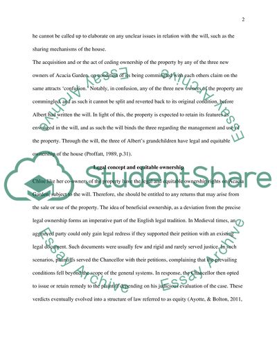 Legal Concept and Equitable Ownership