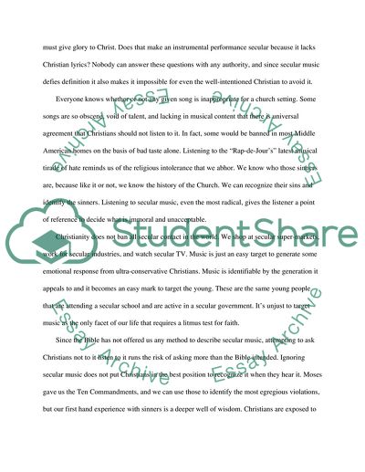 Sex, Drugs, and the Fear of Secular Music