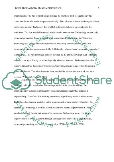 Does Technology Make a difference