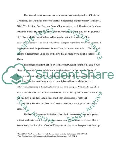 Individual Stake in the European Community