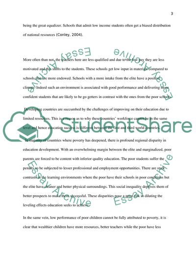 Equal Chance of Educational Success