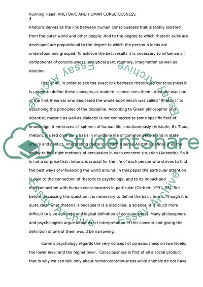 Rhetoric and Human Consciousness