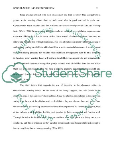 Special Needs Inclusion Education Program
