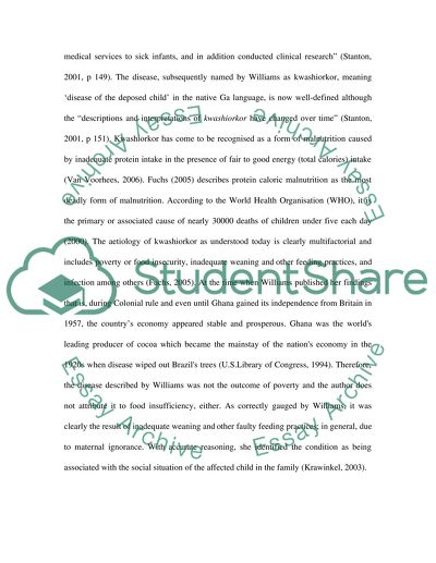 A nutritional disease of childhood associated with a maize diet