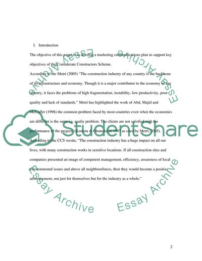 Marketing Communications Constructions