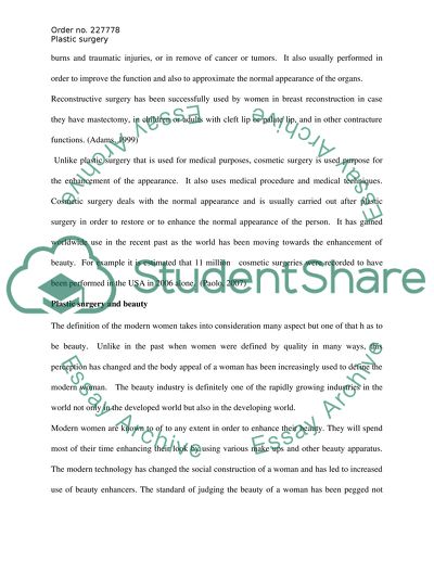 Plastic Surgery and Womens Beauty