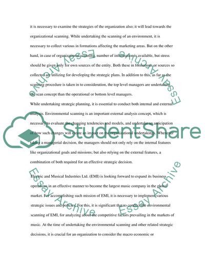 Strategy of the Electric and Musical Industries