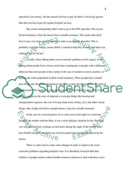 Hospital visit-socioeconomic issues