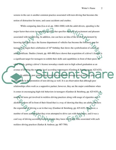 Acceptance of and Engagement in Risky Driving Behaviors by Teenagers