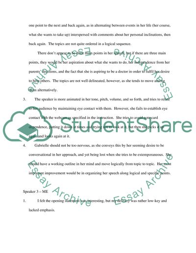 Evaluation Speech Self