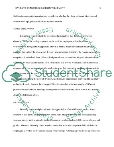 Diversity Consciousness Development