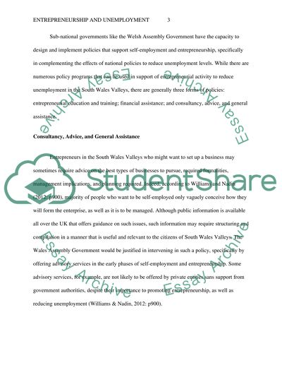 Issues in Entrepreneurship and Unemployment