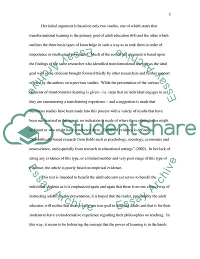 Teaching for Transformation by Patricia Cranton
