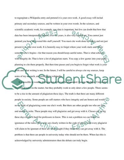 Code of Ethics (Plagiarism)