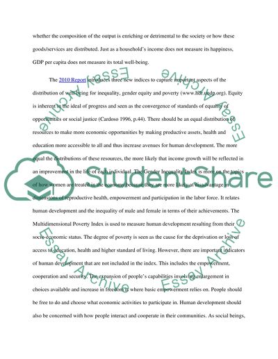 The Stability In An Economy And Human Development