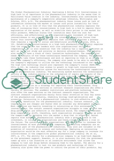 The Global Pharmaceutical Industry: Swallowing A Bitter Pill