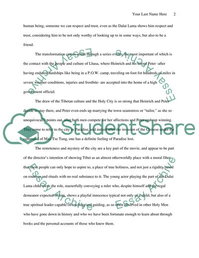 Analysis of the movie Seven Years in Tibet