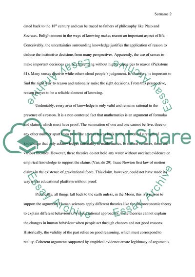 Ways of Knowing Are a Check on Our Instinctive Judgments