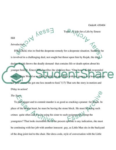 A Life for a Life by Ernest Hill