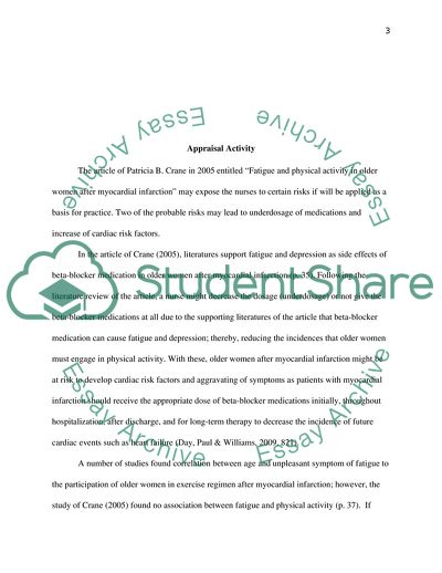 Fatigue and Physical Activity in Older Women after Myocardial Infarction